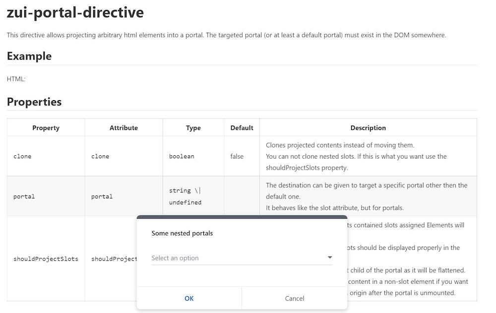 portal issue in storybook